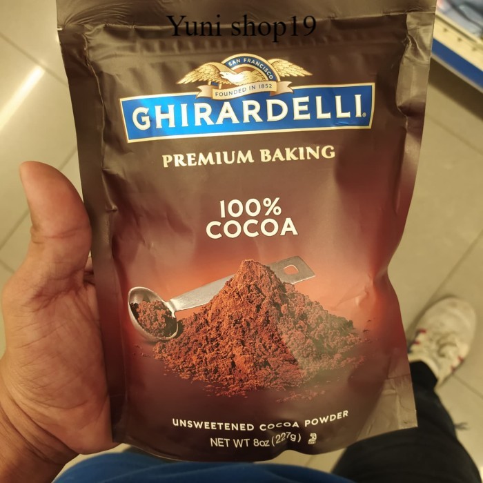 

ghirardelli premium cocoa unsweet 100% - coklat bubuk 227gr