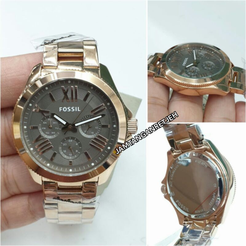 JAM TANGAN WANITA FOSSIL BATRE CRONO FULL ROSEGOLD KUALITAS ORIGINAL