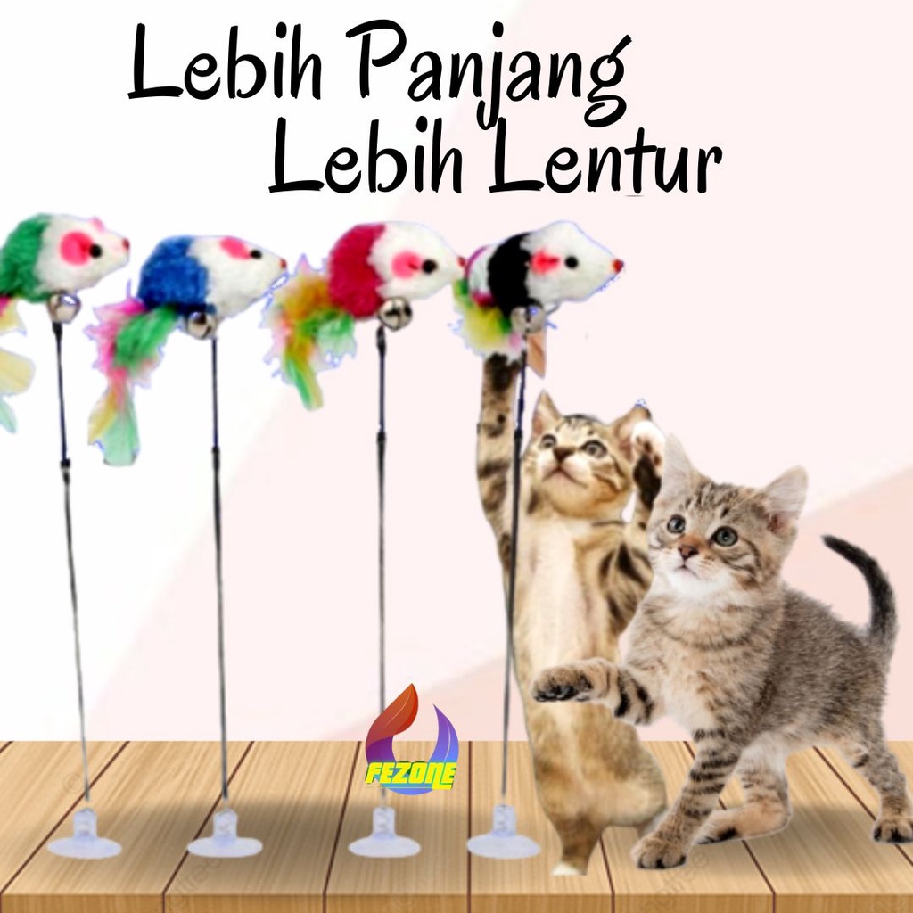 Tongkat Mainan Kucing Spring Rat Cat Toys Cat Toy Kitten Toys FEZONE