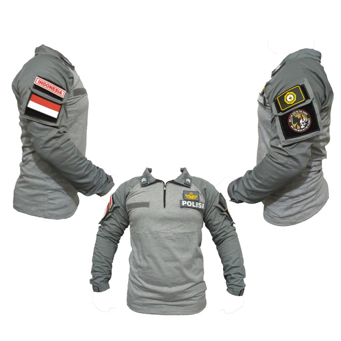 Dijual combat shirt abu intelkam  baju kaos tactical resintel Murah