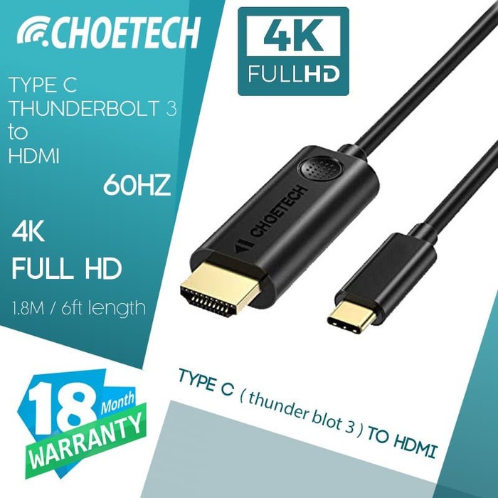 CHOETECH CH0019 USB C to HDMI Cable (4K@60Hz)