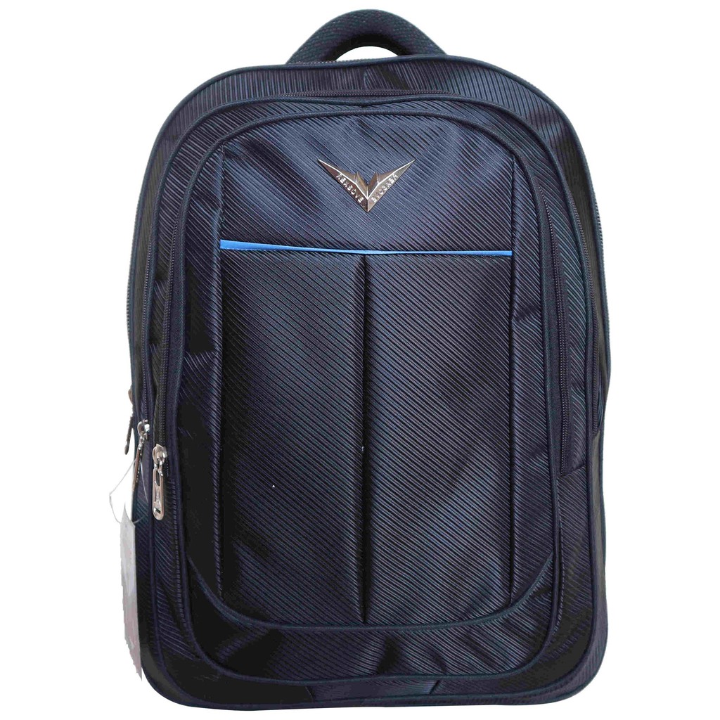 Tas Ransel Laptop Punggung Backpack Rexsove Hitam Garis  