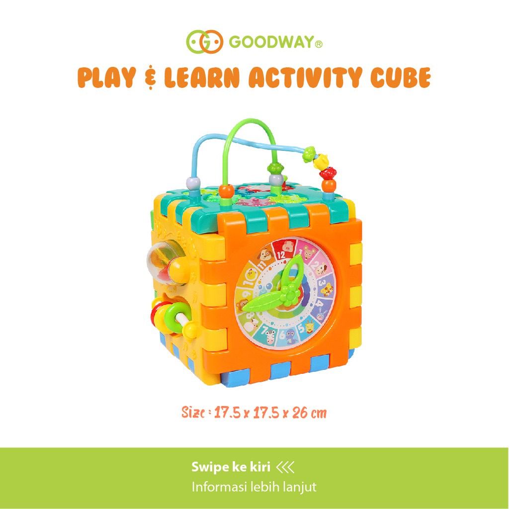 Goodway Play &amp; Learn Activity Cube / Mainan Edukasi Anak Puzzle