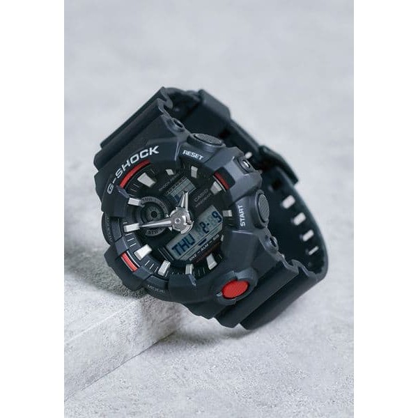 Jam Tangan Pria Casio G-Shock GShock GA-700 Black Red Original BM