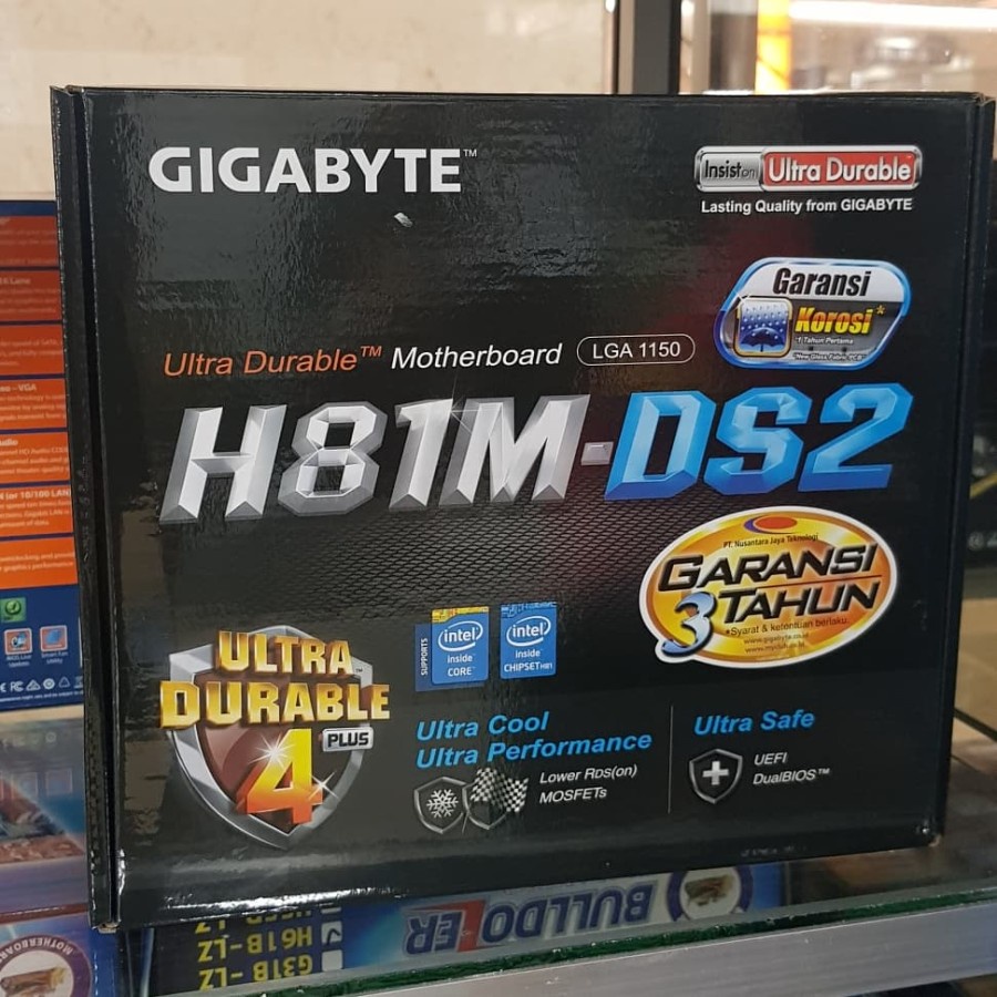 MOTHERBOARD GIGABYTE GA-H81M-DS2 (LGA1150, H81, DDR3, SATA3, USB3)