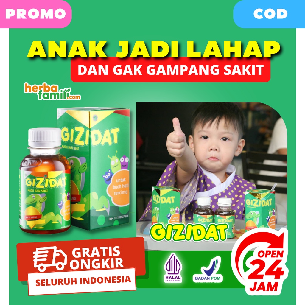 GIZIDAT 100% ORIGINAL | Vitamin Anak/Bayi Nafsu Makan Ori Official Store Asli Penambah Nafsu Makan Anak GIZIDAT