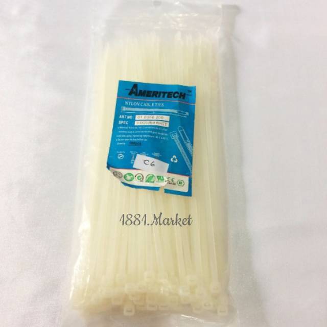 CABLE TIES 3.6 x 200 MM PUTIH / PENGIKAT KABEL / KABEL TIES