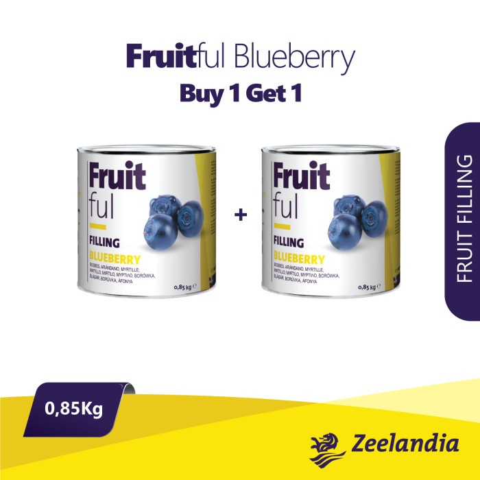 

Frutful Blueberry 850g (2 Kaleng) - Zeelandia - Selai buah