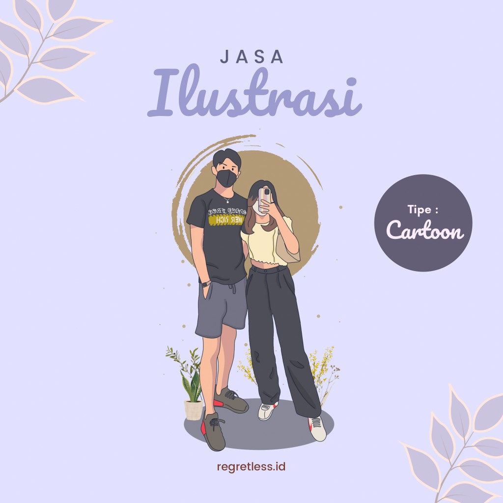 Jasa Ilustrasi untuk Acrylic Gift Box | Kado ulang tahun | Regretless.id
