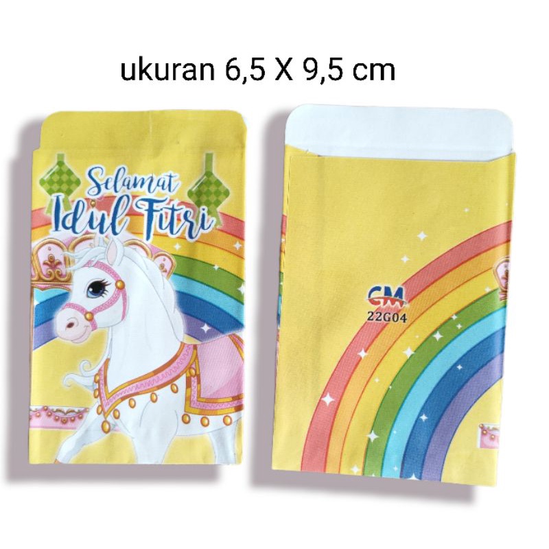 

Amplop angpao lebaran selamat hari raya idul fitri ramadhan anak lucu kecil karakter unicorn
