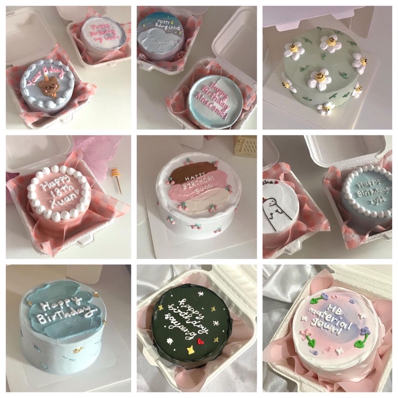 

vegan/vegetarian bento cake/ korean lunch box/ mini cake/ kue vegan