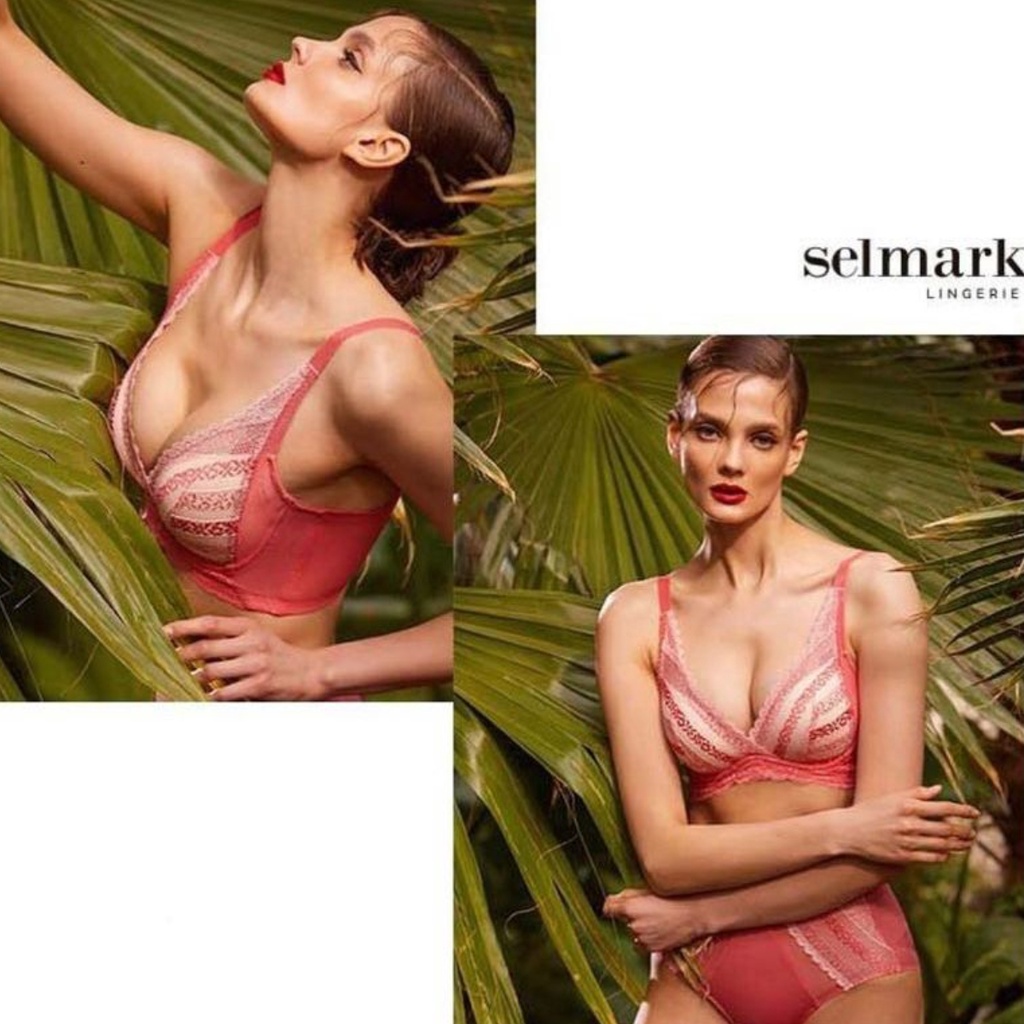 Bra Wanita SELMARK Lingerie Set [SIZE 38-40]-Pink