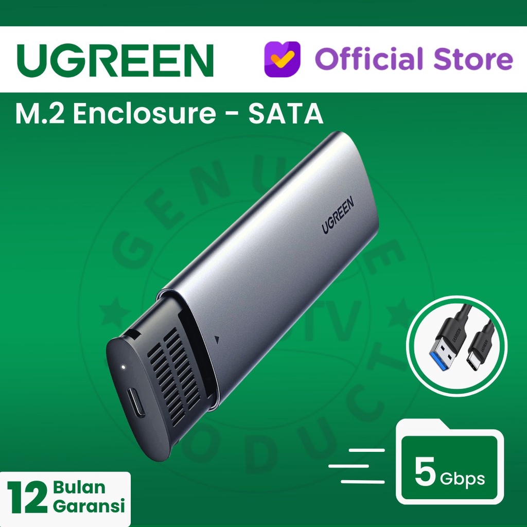 UGREEN SSD Casing / Enclosure M.2 NVME/SATA (M2) Slim