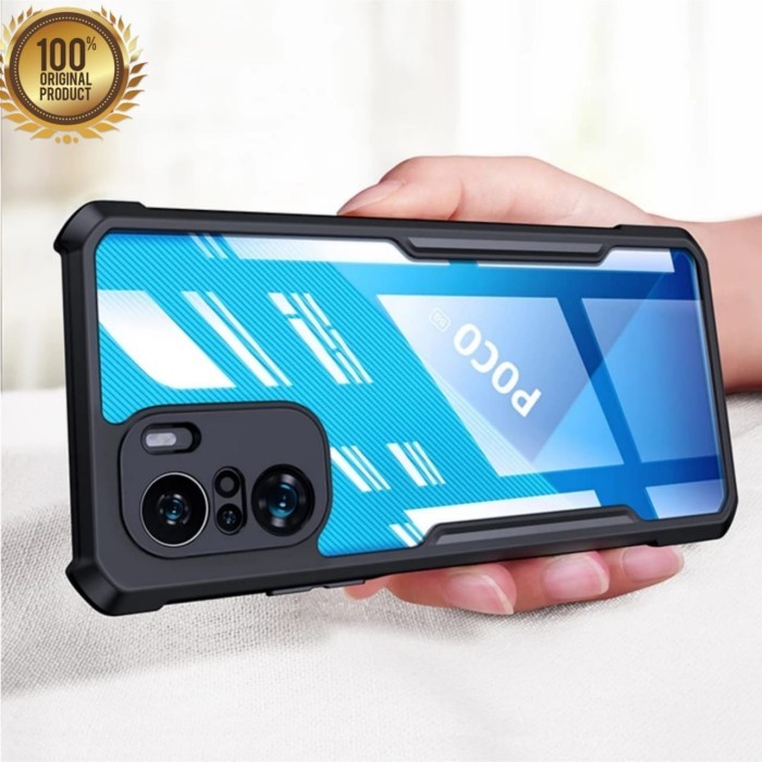 HardCase Xioami Poco F3 Case Fusion Armor Transparant Casing Hanphone