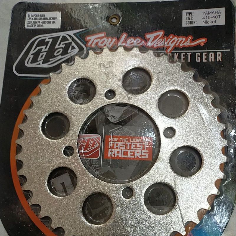 SSS RK TK 415 RX GEAR GER BELAKANG RXZ  JUPITER VEGA RX KING JUPITER Z VEGA R mx135 Ger tipis-TLD 415 x 40 CHROME