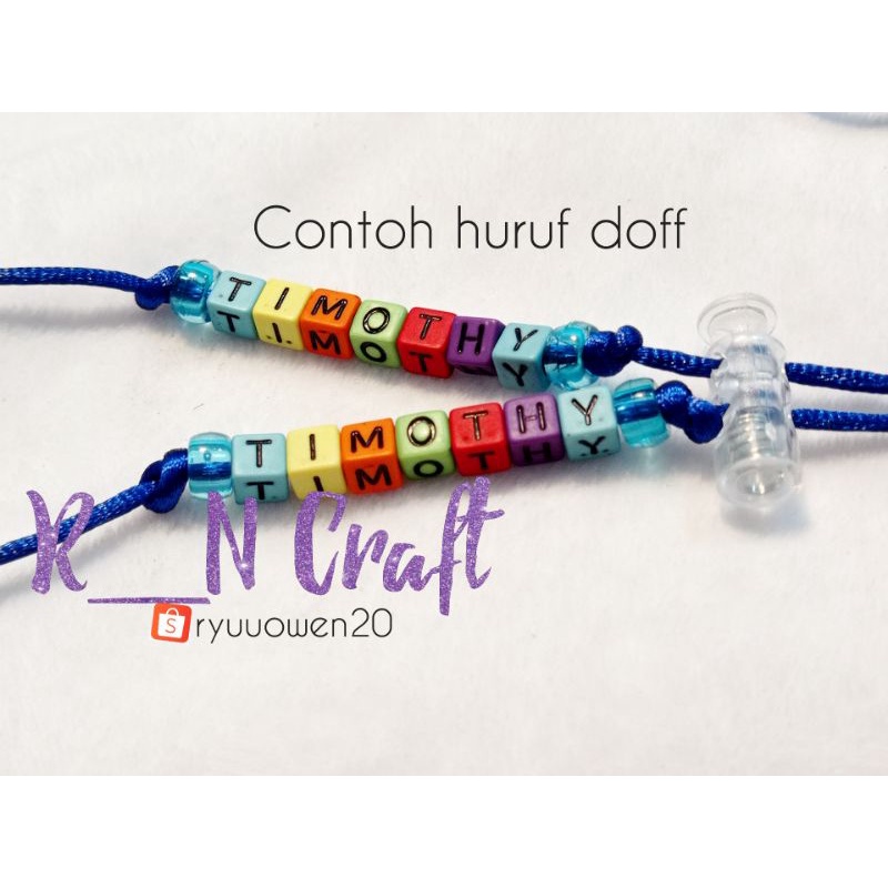 Tali masker 2 sisi nama custom nama anak / Gantungan masker nama anak / Strap masker nama anak