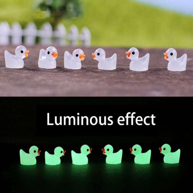 20pcs Ornamen Bebek Luminous Bahan Resin Untuk Dekorasi Taman