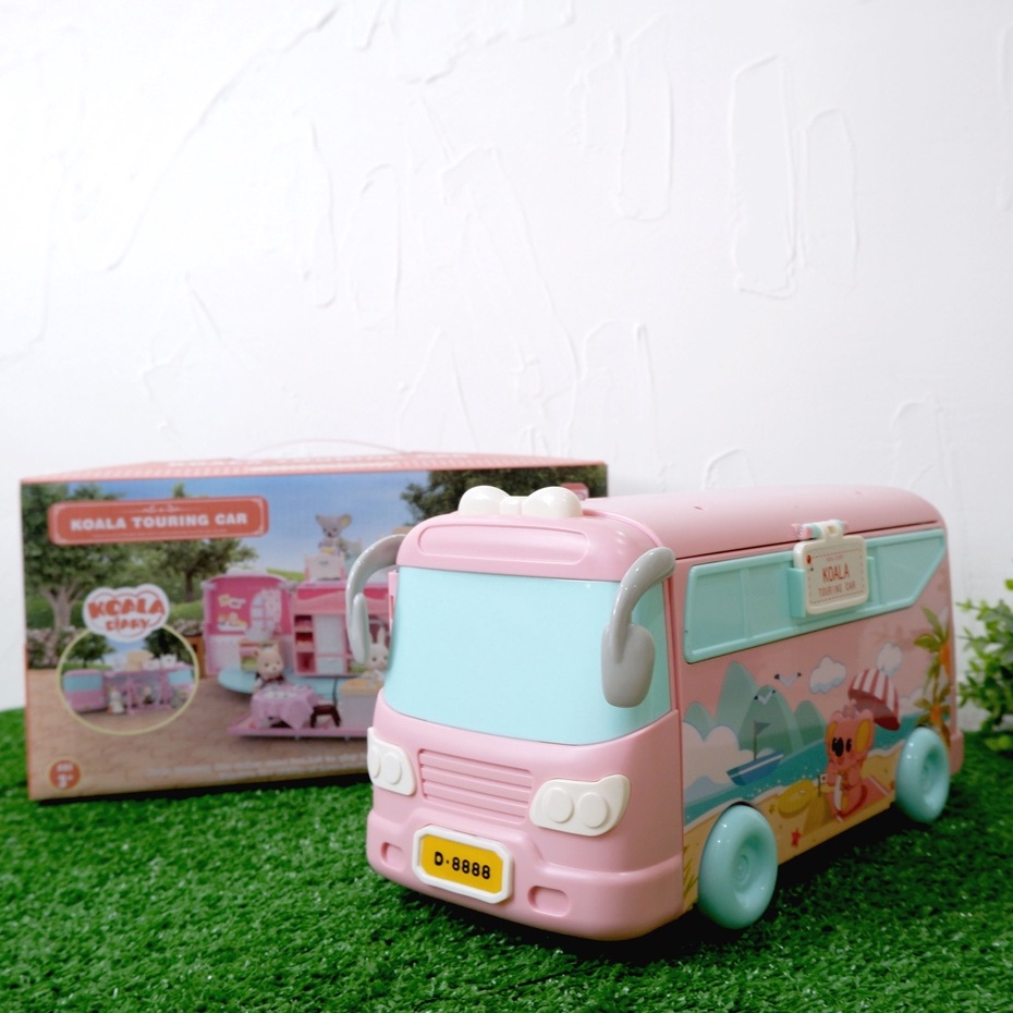 Mainan Replika Sylvanian Family Koala Bus Baby Doll House