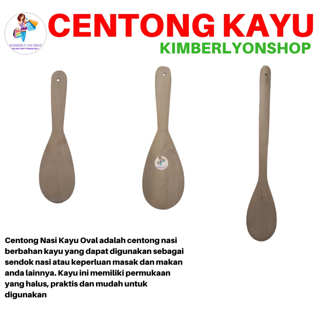 Centong Kayu Oval Sendok Nasi