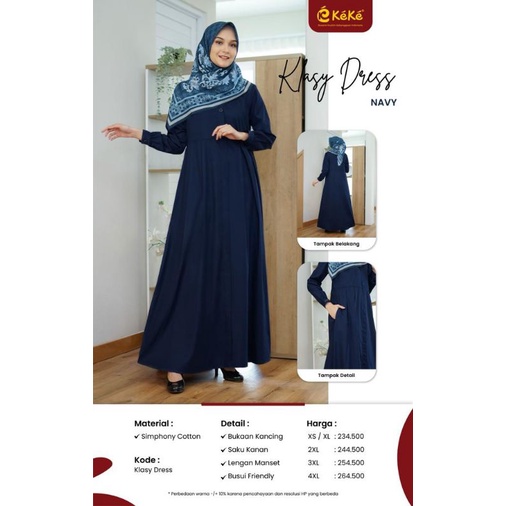 Gamis basic / Gamis Keke terbaru / Keke klassy / Gamis katun / Gamis dewasa