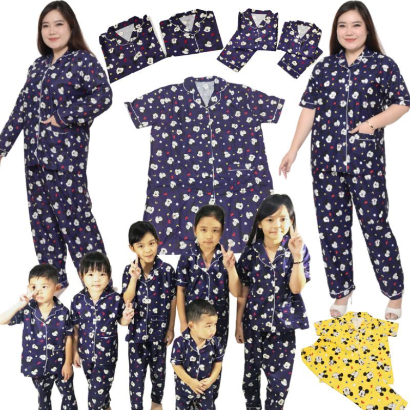 piama motif mickey bisa pasangan anak dan ibu