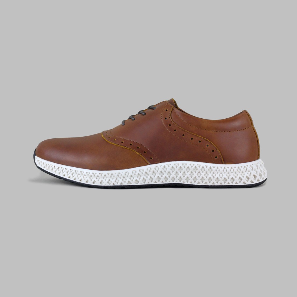 ARTAP Footwear - Sepatu Sneakers Pria Kulit Asli - Kluet CH Tan White Sole