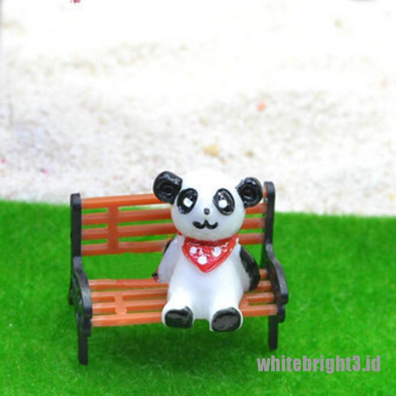 (white3) Miniatur Bangku Taman Untuk Dekorasi Rumah Boneka