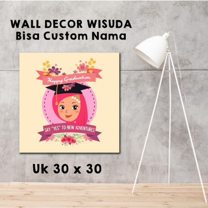 Hadiah Wisuda Unik Kado Wisuda Wall Decor 30x30 Custom Hadiah Wisuda Custom Kado Unik