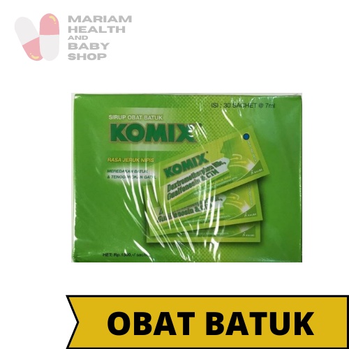 Komix Box Rasa Jeruk Nipis Isi 30 Sachet / Mengobati Batuk / Sachet Cair Dos Box Saset Komik