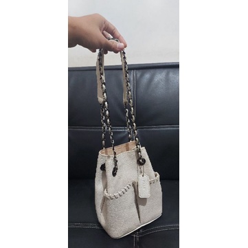 preloved peau bag white