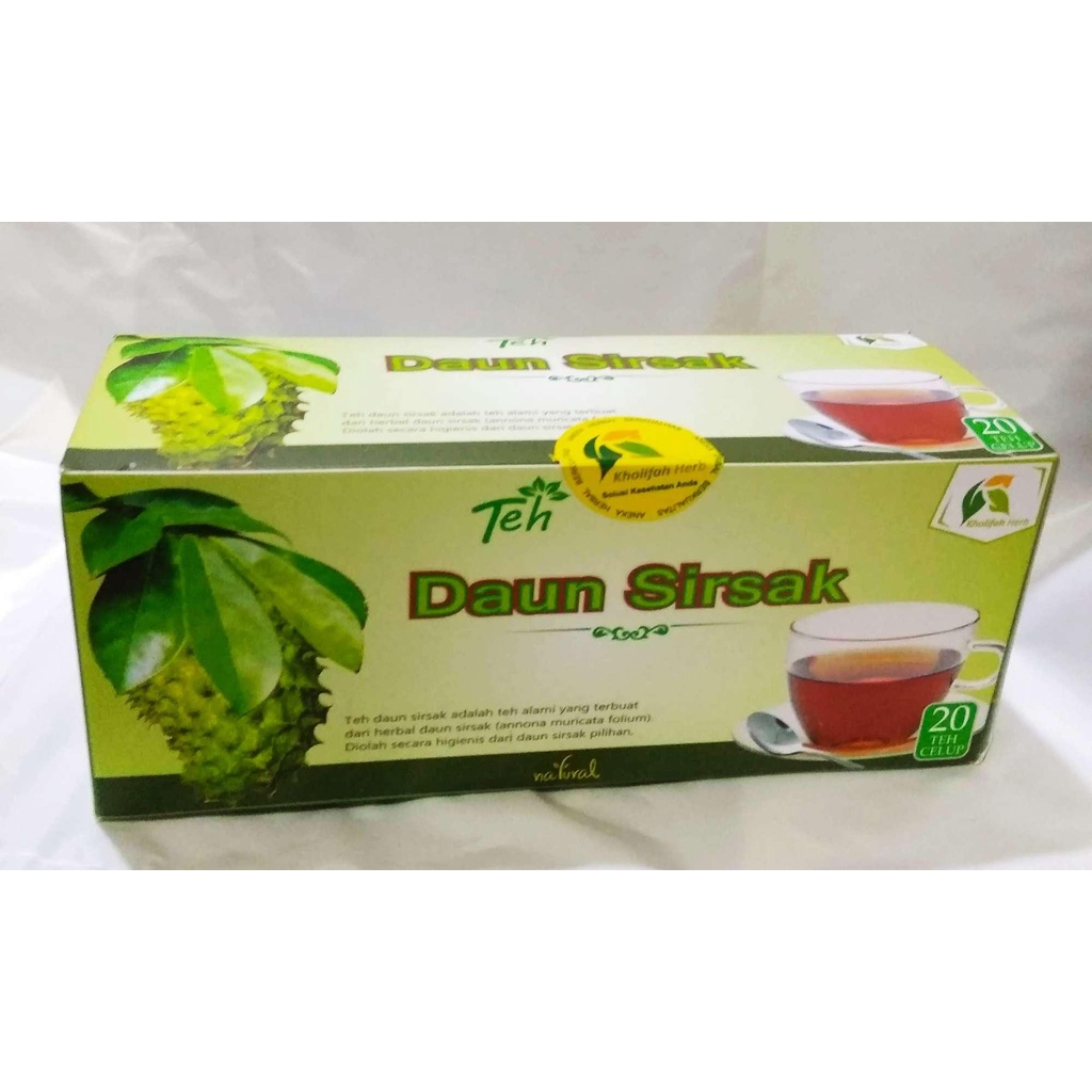 

TEH CELUP DAUN SIRSAK KHOLIFAH HERB ISI 20 CUP | BISA COD