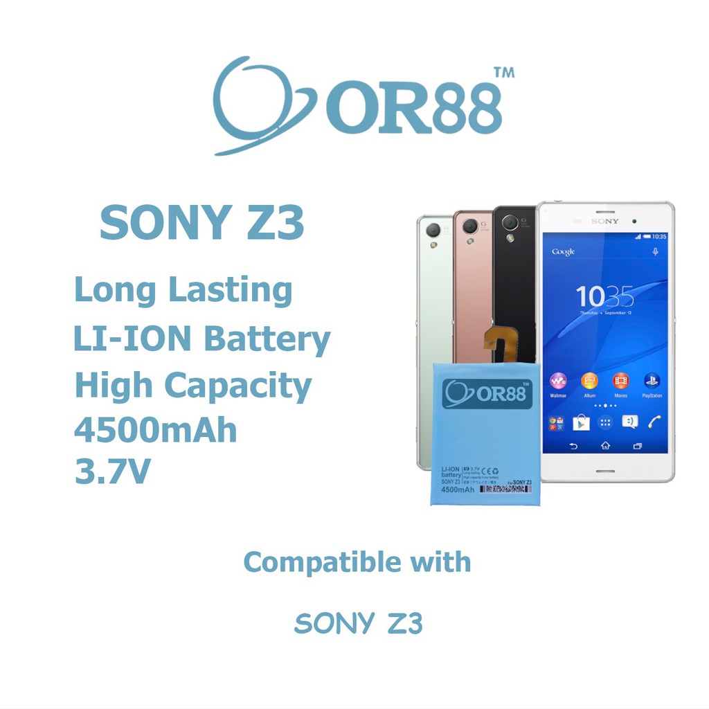 (P) Baterai batre battery Sony Xperia Z3 double power/IC ORIENS88