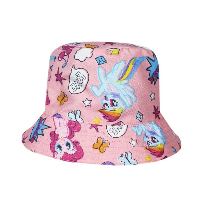 Topi Anak Visor Bucket Karakter | BUCKET HAT ANAK Murah | TOPI VISOR CORONA-Pony Pink