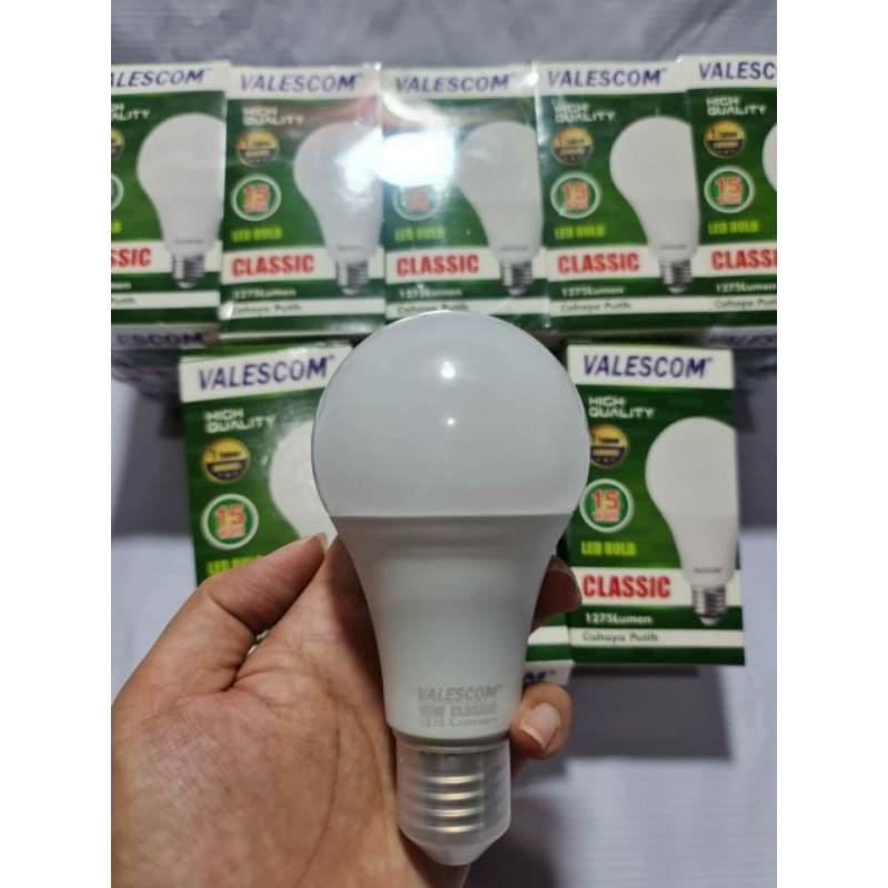 LAMPU LED VALESCOM CLASSIC 3 5 7 9 12 15 18 21 WATT 3W 5W 7W 9W 12W 18W 21W CLASSIC A BULB GARANSI 1 TAHUN MURAH GROSIR