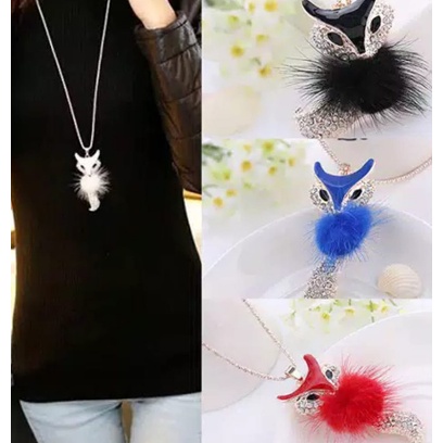 TSA88-kalung wanita terbaru import kalung BULU RUBAH