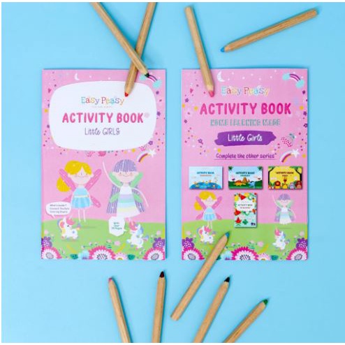 kiddiwear Easy Peasy - Activity Coloring Book - Buku Edukasi Belajar Menggambar dan Mewarnai