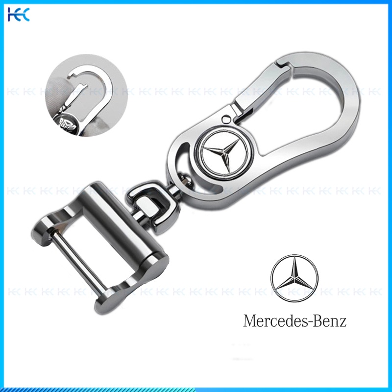 Gantungan Kunci Mobil Logo Benz Bahan Alloy Metal