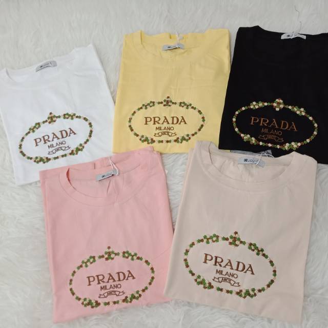 Kaos import Bordir Prada