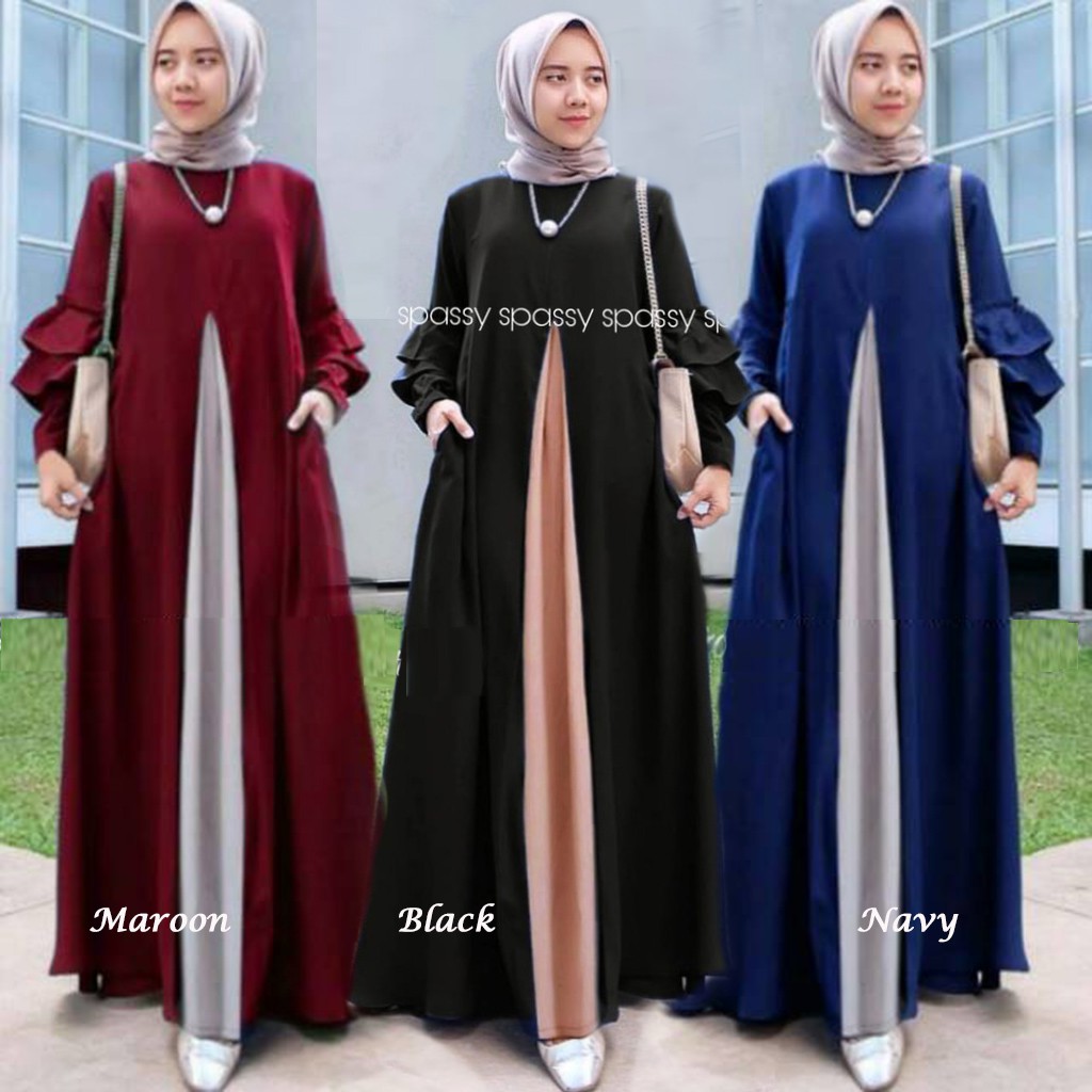 Gamis Modis Fashion Muslim MAISY MAXY DRESS WANITA