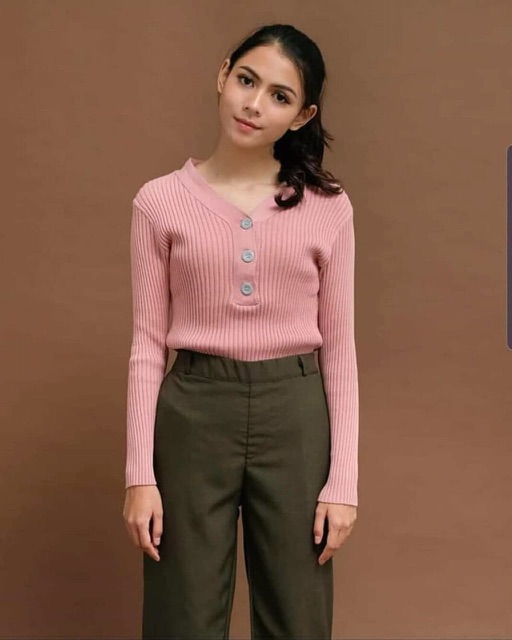 SWEATER RAJUT BODY FIT K3 SWEATER YESSI MODEL TERBARU-6