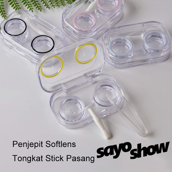 SAYOSHOW - Softlens Case Transparan , Tempat Softlens Bening