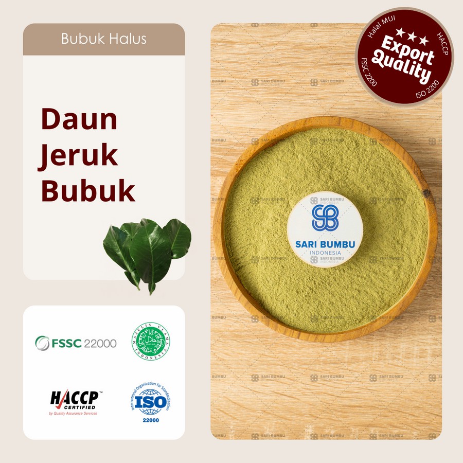 

Daun Jeruk Bubuk / Citrus Leaf Powder 250gr Export Quality
