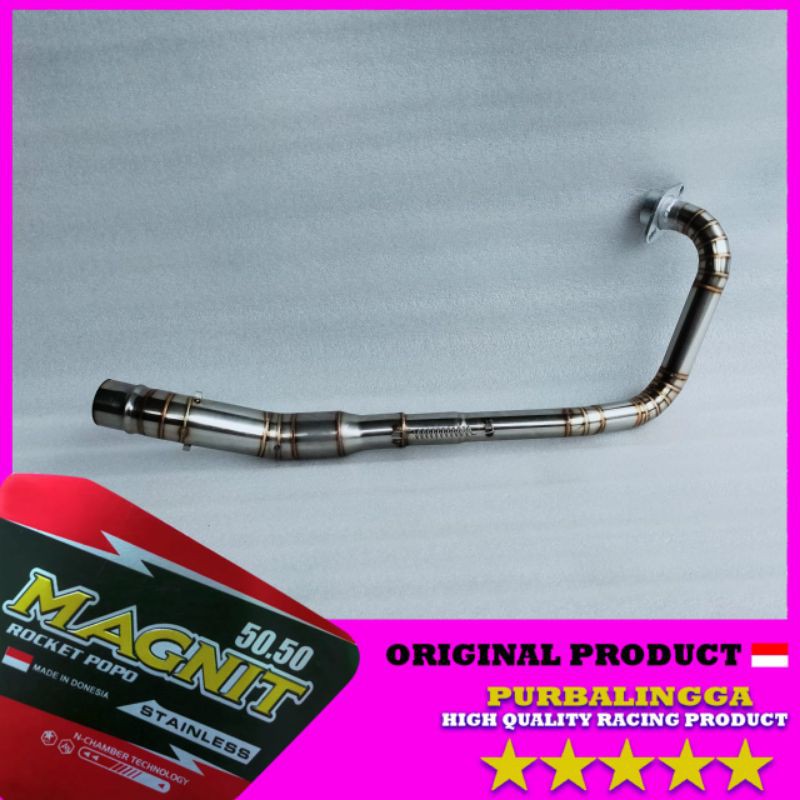 pipa leher knalpot Jupiter mx king 150 full cacing stainles leheran knalpot mx king cobra