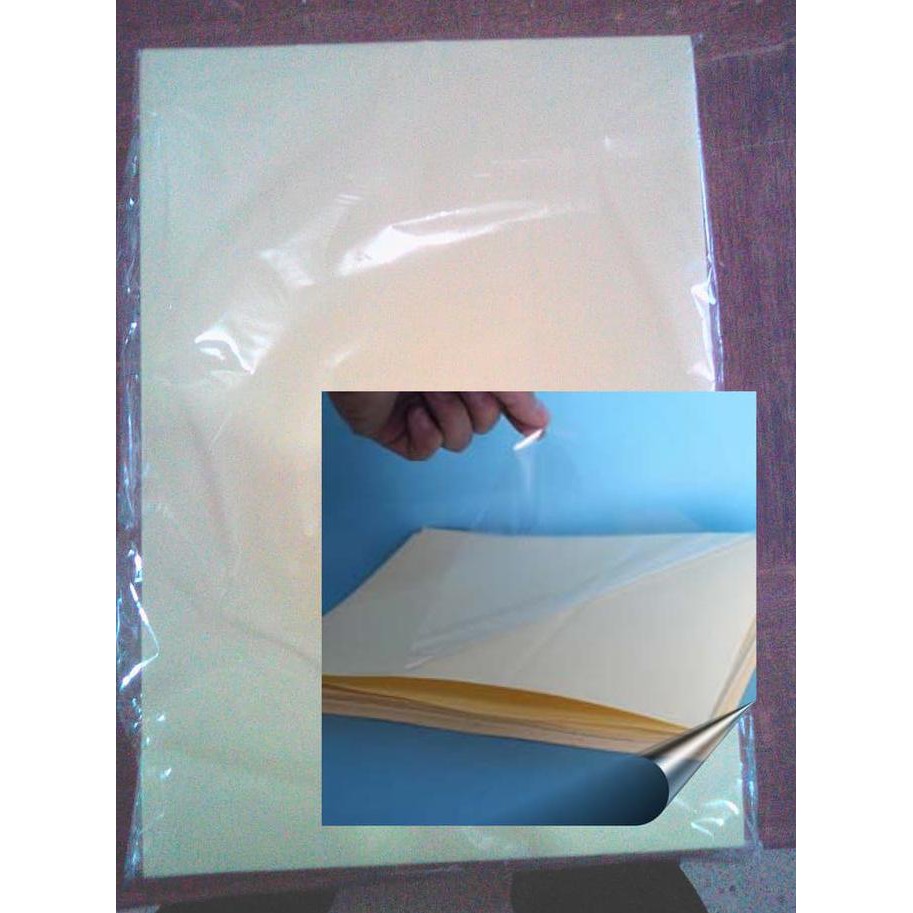 

plastik pelapis laminasi untuk tahan air sticker A4