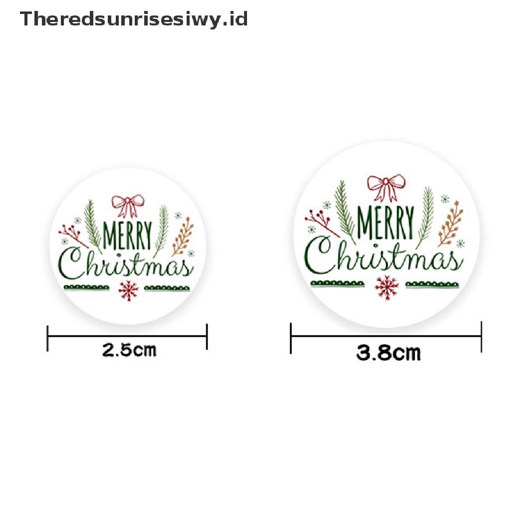 # Alat Rumah Tangga # 500pcs Stiker Perekat Desain Merry Christmas Untuk Dekorasi Pesta