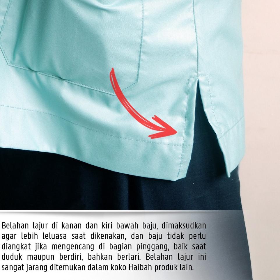 [Bd31au22w] [ UKURAN M ]  Koko Haibah KAZIMI Putih Natural Ivori Abu Paris Slate Aquamarine Biru Ele