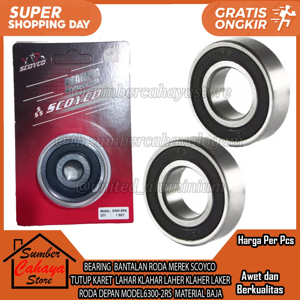 BEARING  BANTALAN RODA MEREK SCOYCO  TUTUP KARET LAHAR KLAHAR LAHER KLAHER LAKER RODA DEPAN MOTOR MO