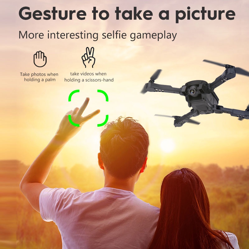 ZWN Falcon Quadcopter Drone R8 WiFi FPV Dual Camera 1080p - 1808 - Black