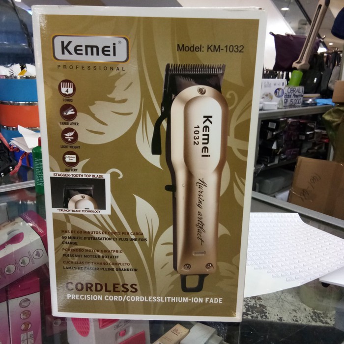 Alat Cukur Pencukur Rambut Kemei 1032 Recahrgeable Km-1032 Hair Clippe