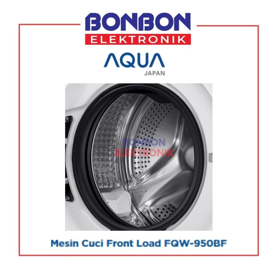 AQUA Mesin Cuci Front Loading 9KG FQW-950BF / FQW 950 BF INVERTER 9 KG